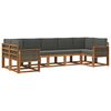 vidaXL Conjunto de Sof&aacute;s para Exterior 7 unid. Natural e Antracite