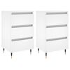 vidaXL Mesas de cabeceira 2 pcs derivados de madeira branco