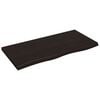 vidaXL Bancada p/ WC 100x50x(2-4)cm madeira tratada maci&ccedil;a castanho