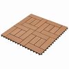 vidaXL Telha de Deck 11 pcs Castanho 30 x 30 cm WPC