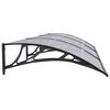 vidaXL Toldo para porta 300x75 cm policarbonato preto/transparente