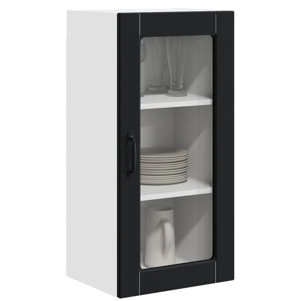 vidaXL Arm&aacute;rio de Cozinha 2 pcs Preto 40 x 31 x 80 cm