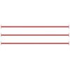 vidaXL Barras suspensas para crian&ccedil;as 3 pcs 125 cm a&ccedil;o vermelho