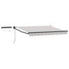 vidaXL Toldo Retr&aacute;til El&eacute;trico Cinza Claro e Branco 4 &times; 3 m