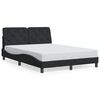 vidaXL Estrutura de cama sem colch&atilde;o 140x190 cm veludo preto
