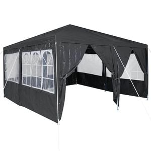 vidaXL Tenda de Festa Antracite 400 x 400 x 266 cm Polietileno