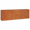 vidaXL Canteiro de jardim 240x40x77 cm a&ccedil;o corten cor enferrujado