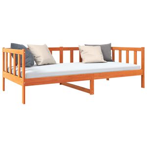 vidaXL Estrutura da Cama com cabeceira Marrom Cera 90 x 190 cm