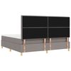 vidaXL Cama Box Spring LED Cinzento-acastanhado 200 x 200 cm tecido