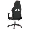 vidaXL Cadeira gaming couro artificial preto e vermelho tinto