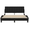 vidaXL Estrutura de cama sem colch&atilde;o Hanko 140x190 cm tecido preto