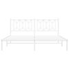 vidaXL Estrutura de cama com cabeceira 180x200 cm metal branco