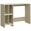 vidaXL Secret&aacute;ria 102,5x35x75 cm contrapl. branco e carvalho sonoma