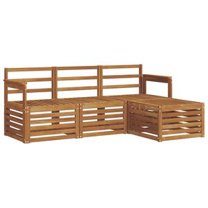 vidaXL Conjunto de Sof&aacute;s para Exterior 4 pcs Natural