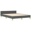 vidaXL Estrutura da Cama Cinzento escuro 140 x 190 cm tecido