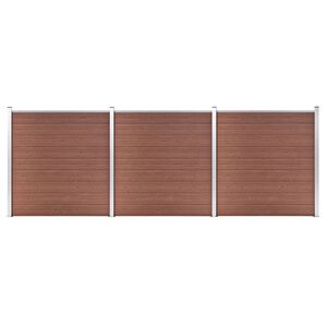 vidaXL Painel de veda&ccedil;&atilde;o para jardim 526x186 cm WPC castanho