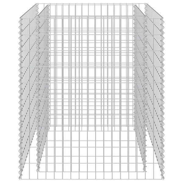 vidaXL Canteiro elevado/cesto gabi&atilde;o 90x90x100 cm a&ccedil;o galvanizado