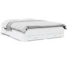 vidaXL Estrutura de cama c/ gavetas 150x200cm derivados madeira branco