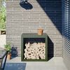vidaXL Suporte para lenha 60x40x60 cm a&ccedil;o verde