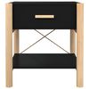 vidaXL Mesas de cabeceira 2 pcs 42x38x45cm derivados de madeira preto