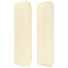 vidaXL Cabeceira de cama c/ abas couro artificial 93x16x78/88 cm creme