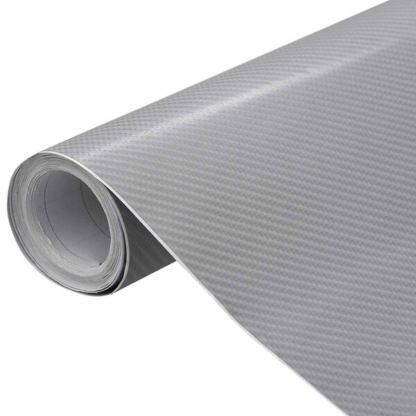 vidaXL Pel&iacute;culas para carro 2 pcs 100x150 cm + 50x150 cm prateado 4D