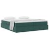 vidaXL Cama com arruma&ccedil;&atilde;o e colch&atilde;o Verde Escuro 200 x 200 cm Veludo