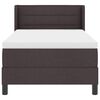 vidaXL Cama box spring com colch&atilde;o Marrom Escuro 90 x 190 cm
