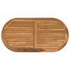 vidaXL Tampo de Mesa Oval Madeira de Teca S&oacute;lida Natural
