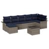 vidaXL Conjunto de Sof&aacute; de Jardim 8 unid. Cinzeto vime PE