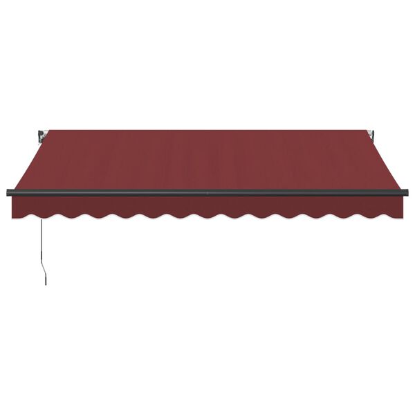 vidaXL Toldo retr&aacute;til manual com luzes LED 350x250 cm bord&ocirc;