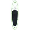 vidaXL Conjunto prancha de paddle SUP insuflável verde e branco