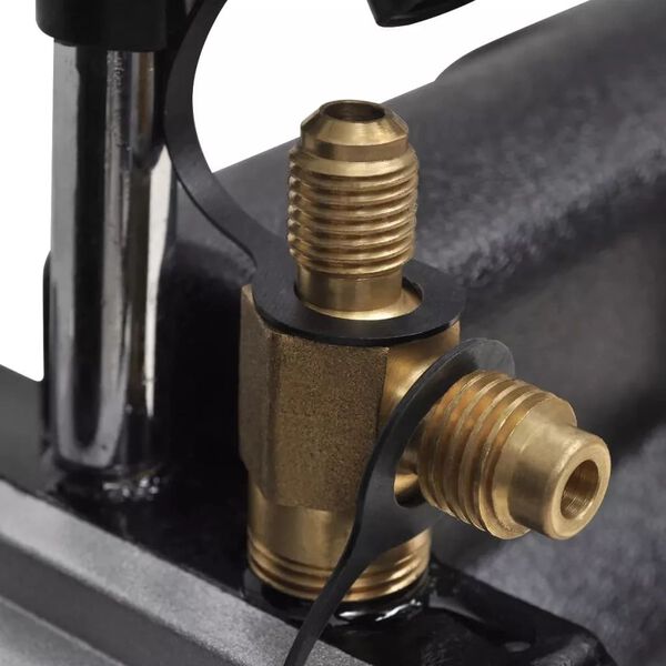 vidaXL Bomba de v&aacute;cuo com conjunto man&oacute;metros de 4 vias para A/C