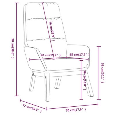 vidaXL Cadeira de descanso tecido castanho