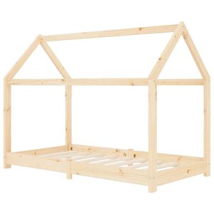 vidaXL Estrutura de cama p/ crian&ccedil;as 70x140 cm madeira de pinho maci&ccedil;a