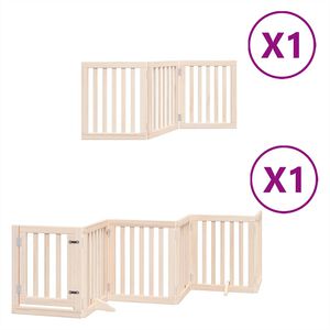 vidaXL Port&atilde;o para c&atilde;es com porta dobr&aacute;vel 9 pain&eacute;is 450 cm &aacute;lamo