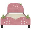 vidaXL Estrutura de Cama Infantil com Cabeceira Rosa 80 x 200 cm