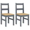 vidaXL Cadeiras de jantar 2 pcs PANAMA 40x46x90 cm pinho maci&ccedil;o cinza