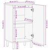 vidaXL Aparador 40x33,5x75 cm madeira de mangueira áspera maciça