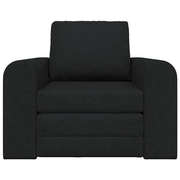 vidaXL Sof&aacute;-Cama Preto 98 x 71 x 83 cm tecido