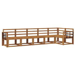 vidaXL Conjunto de Sof&aacute;s para Exterior 6 pcs Natural