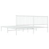 vidaXL Estrutura de cama com cabeceira 200x200 cm metal branco