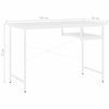 vidaXL Secret&aacute;ria de computador 105x55x72 cm MDF e metal branco