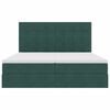 vidaXL Cama com Armazenamento Verde Escuro 200 x 200 cm Veludo