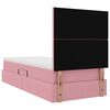 vidaXL Cama com arruma&ccedil;&atilde;o e LED com colch&atilde;o Rosa 90 x 190 cm Veludo