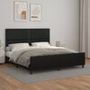 vidaXL Estrutura cama c/ cabeceira 160x200 cm couro artificial preto