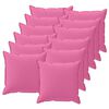 vidaXL Capa almofada 12 unid. HOUTEN Rosa 50 x 50 cm Poli&eacute;ster