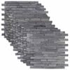 vidaXL Azulejos de Mosaico Cinzento 30 x 30 cm M&aacute;rmore