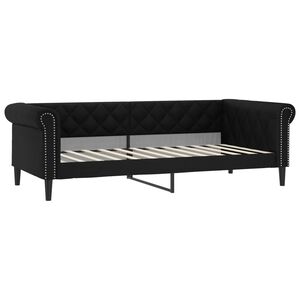 vidaXL Sof&aacute;-cama 90x200 cm couro artificial preto