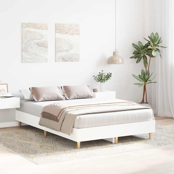 vidaXL Estrutura de cama sem colch&atilde;o 120x200 cm branco